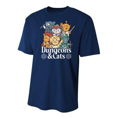 Dungeons And Cats Youth Performance Sprint T-Shirt