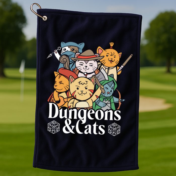 Dungeons And Cats Golf Towel
