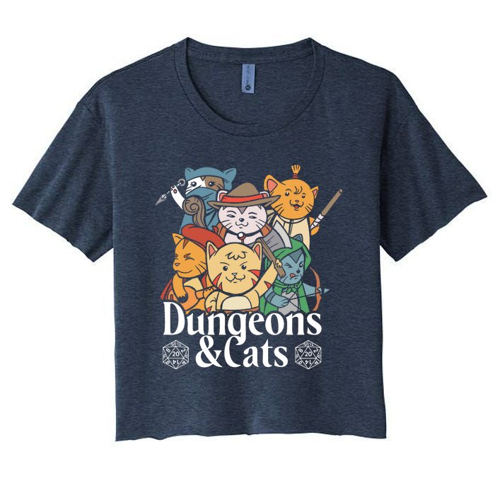 Dungeons And Cats Women's Crop Top Tee