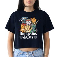 Dungeons And Cats Women's Crop Top Tee