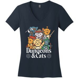 Dungeons And Cats Women's V-Neck T-Shirt