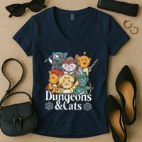 Dungeons And Cats Women's V-Neck T-Shirt