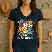 Dungeons And Cats Women's V-Neck T-Shirt