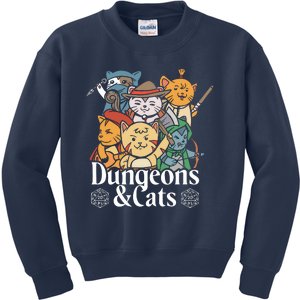 Dungeons And Cats Kids Sweatshirt