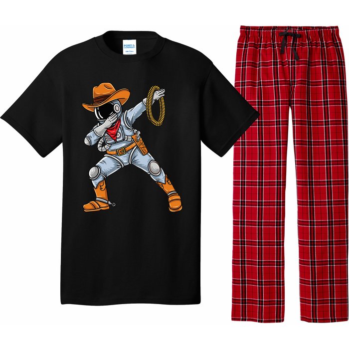 Dabbing Astronaut Cowboy Space Halloween Pajama Set