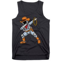 Dabbing Astronaut Cowboy Space Halloween Tank Top