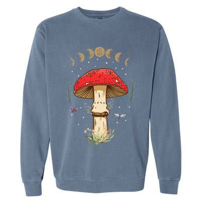 Dark Academia Cottagecore Aesthetic Magic Mushroom Garment-Dyed Sweatshirt