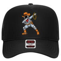 Dabbing Astronaut Cowboy Space Halloween High Crown Mesh Back Trucker Hat