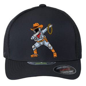 Dabbing Astronaut Cowboy Space Halloween Flexfit Unipanel Trucker Cap