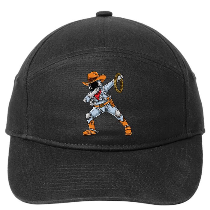 Dabbing Astronaut Cowboy Space Halloween 7-Panel Snapback Hat