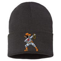 Dabbing Astronaut Cowboy Space Halloween Sustainable Knit Beanie