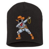 Dabbing Astronaut Cowboy Space Halloween Short Acrylic Beanie