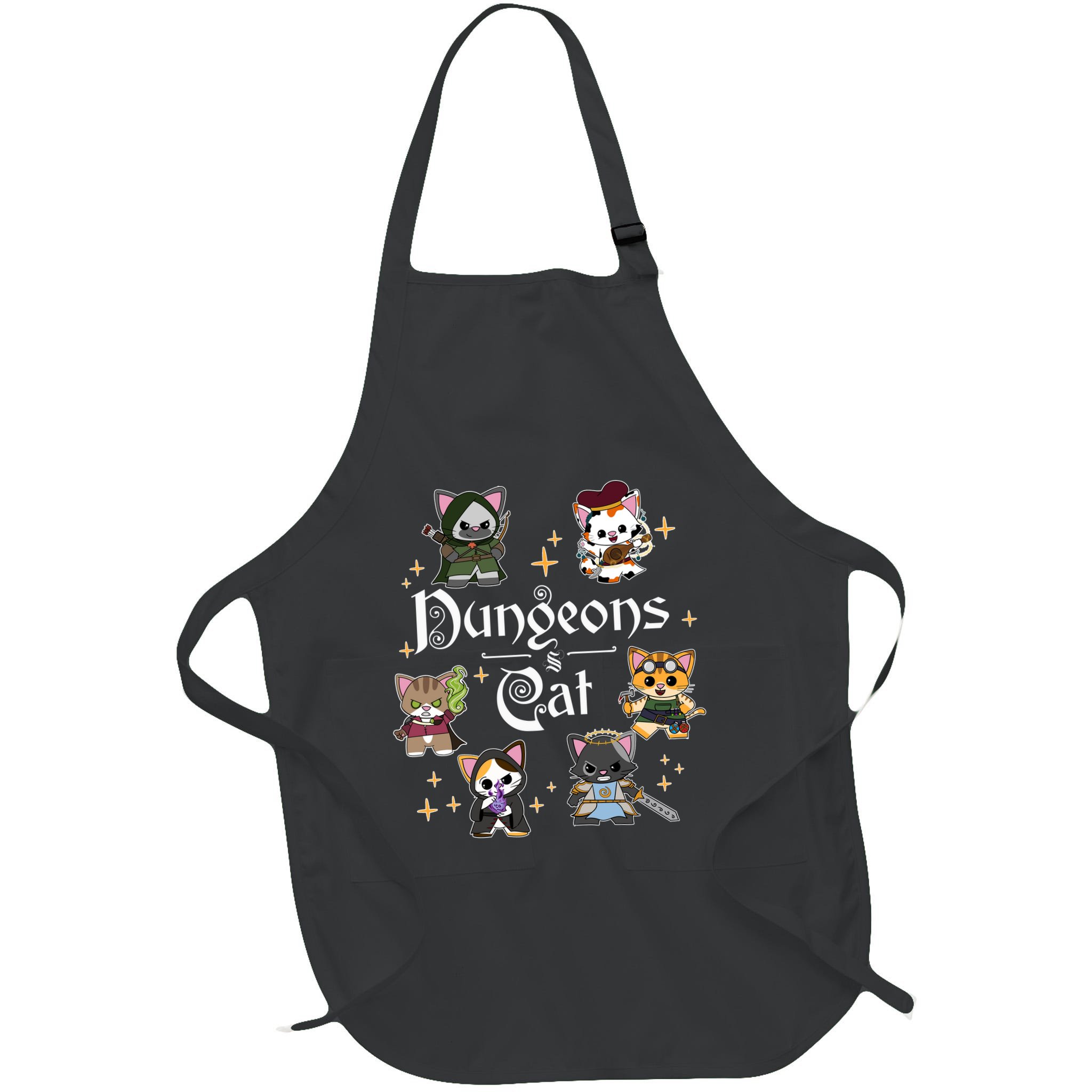 Dungeons And Cats Dungeon Master Cat Throwing Dice Apron