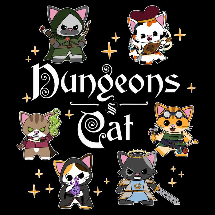 Dungeons And Cats Dungeon Master Cat Throwing Dice Bucket Hat