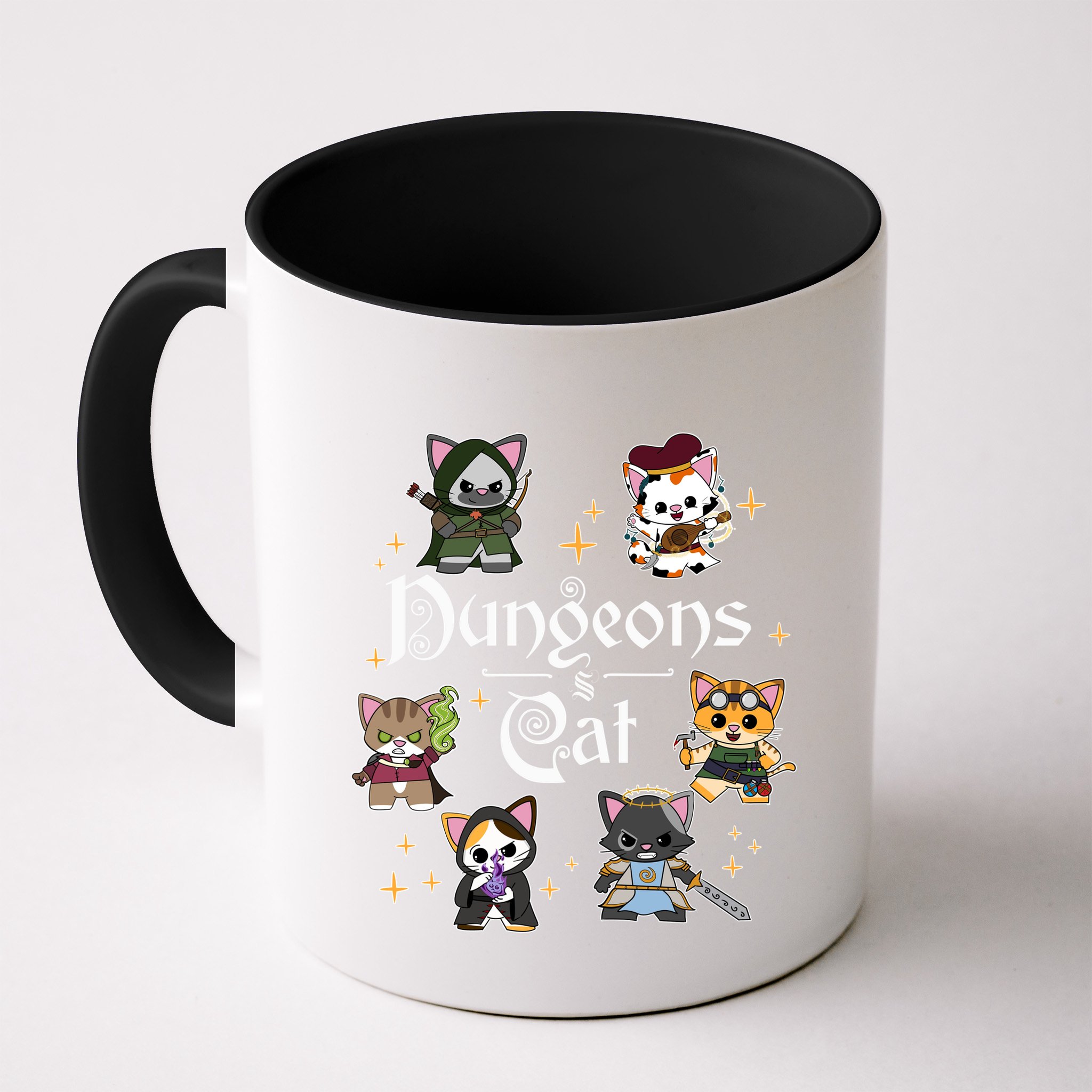 Dungeons And Cats Dungeon Master Cat Throwing Dice Mug
