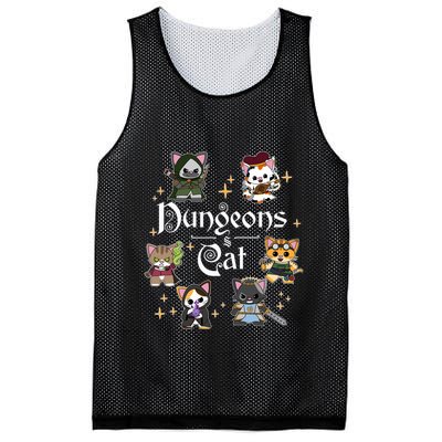Dungeons And Cats Dungeon Master Cat Throwing Dice Mesh Reversible Basketball Jersey Tank