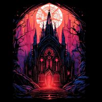 Dark Ancient Cathedral Gothic Architecture Goth Aesthetic Bucket Hat