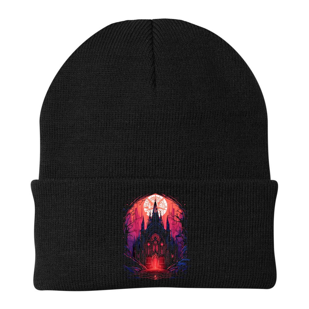Dark Ancient Cathedral Gothic Architecture Goth Aesthetic Beanie