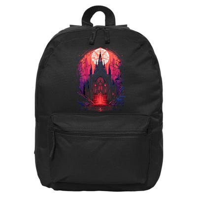 Dark Ancient Cathedral Gothic Architecture Goth Aesthetic 16 in Basic Backpack