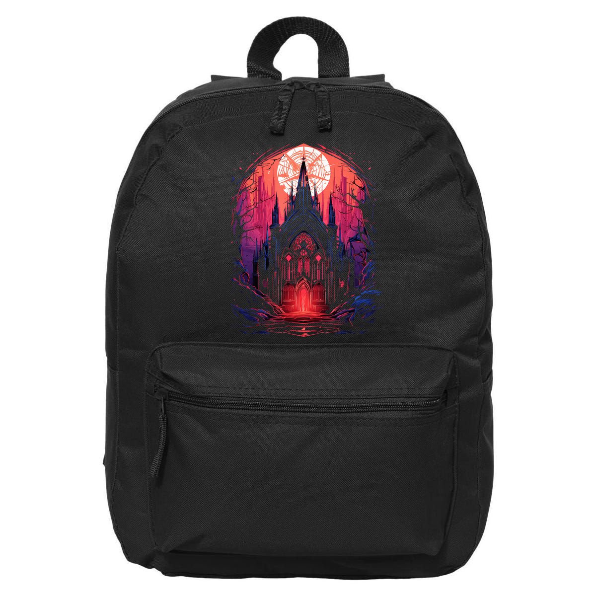 Dark Ancient Cathedral Gothic Architecture Goth Aesthetic 16 in Basic Backpack