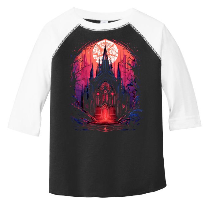 Dark Ancient Cathedral Gothic Architecture Goth Aesthetic Toddler Fine Jersey T-Shirt
