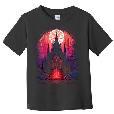 Dark Ancient Cathedral Gothic Architecture Goth Aesthetic Toddler T-Shirt
