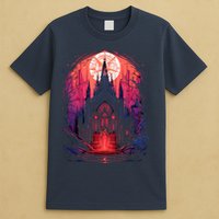 Dark Ancient Cathedral Gothic Architecture Goth Aesthetic T-Shirt