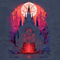 Dark Ancient Cathedral Gothic Architecture Goth Aesthetic T-Shirt