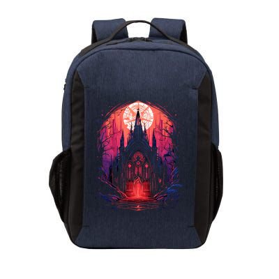 Dark Ancient Cathedral Gothic Architecture Goth Aesthetic Vector Backpack