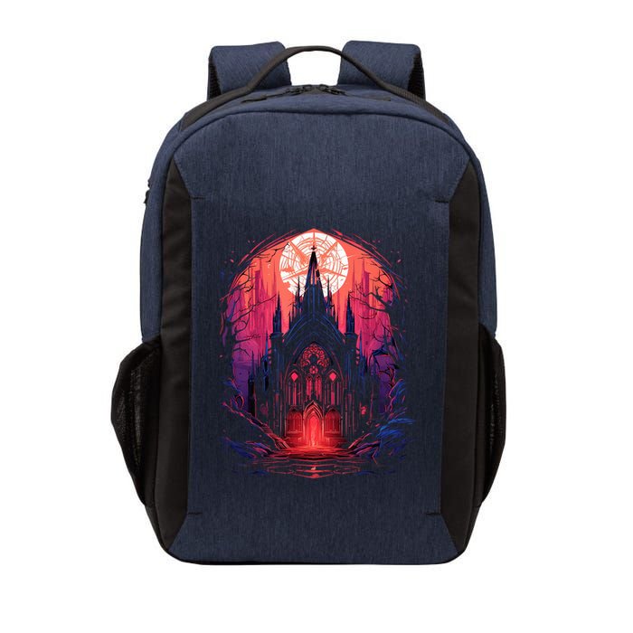 Dark Ancient Cathedral Gothic Architecture Goth Aesthetic Vector Backpack