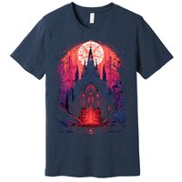 Dark Ancient Cathedral Gothic Architecture Goth Aesthetic Premium T-Shirt