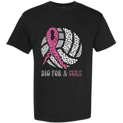 Dig A Cure Breast Cancer Awareness Volleyball Pink Out Garment-Dyed Heavyweight T-Shirt