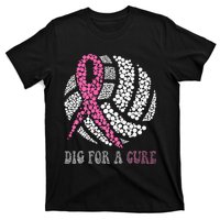 Dig A Cure Breast Cancer Awareness Volleyball Pink Out T-Shirt