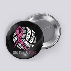 Dig A Cure Breast Cancer Awareness Volleyball Pink Out Button