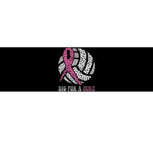 Dig A Cure Breast Cancer Awareness Volleyball Pink Out Bumper Sticker