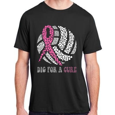 Dig A Cure Breast Cancer Awareness Volleyball Pink Out Adult ChromaSoft Performance T-Shirt