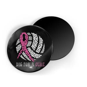 Dig A Cure Breast Cancer Awareness Volleyball Pink Out Magnet