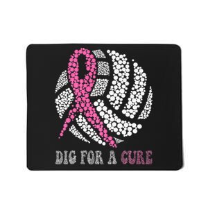 Dig A Cure Breast Cancer Awareness Volleyball Pink Out Mousepad