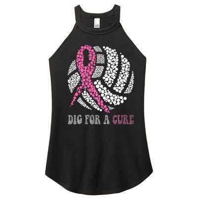 Dig A Cure Breast Cancer Awareness Volleyball Pink Out Women’s Perfect Tri Rocker Tank