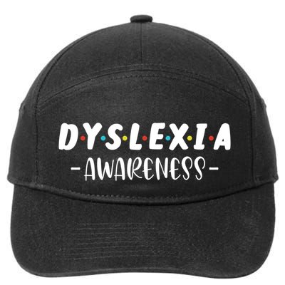 Dyslexia Awareness Celebrate Neurodiversity Support Gift 7-Panel Snapback Hat