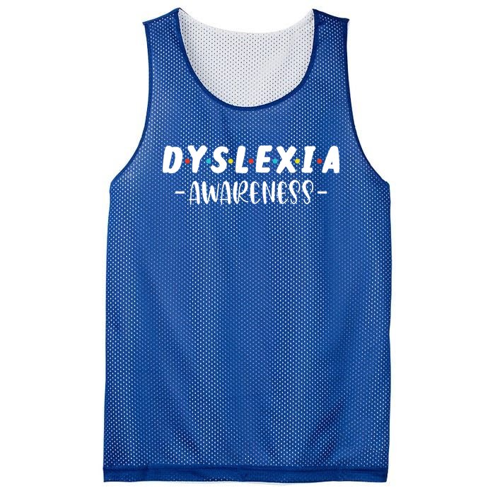 Dyslexia Awareness Celebrate Neurodiversity Support Gift Mesh Reversible Basketball Jersey Tank