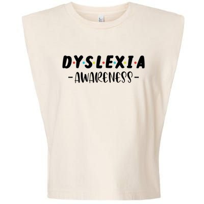 Dyslexia Awareness Celebrate Neurodiversity Support Gift Garment-Dyed Women's Muscle Tee