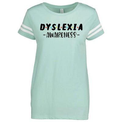 Dyslexia Awareness Celebrate Neurodiversity Support Gift Enza Ladies Jersey Football T-Shirt