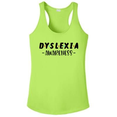 Dyslexia Awareness Celebrate Neurodiversity Support Gift Ladies PosiCharge Competitor Racerback Tank