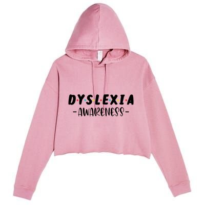 Dyslexia Awareness Celebrate Neurodiversity Support Gift Crop Fleece Hoodie