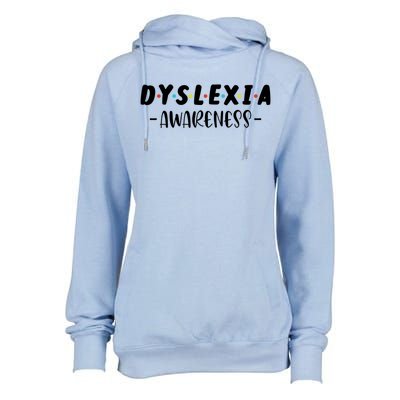 Dyslexia Awareness Celebrate Neurodiversity Support Gift Womens Funnel Neck Pullover Hood