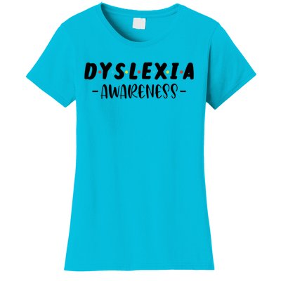 Dyslexia Awareness Celebrate Neurodiversity Support Gift Women's T-Shirt