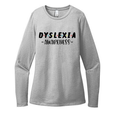 Dyslexia Awareness Celebrate Neurodiversity Support Gift Womens CVC Long Sleeve Shirt