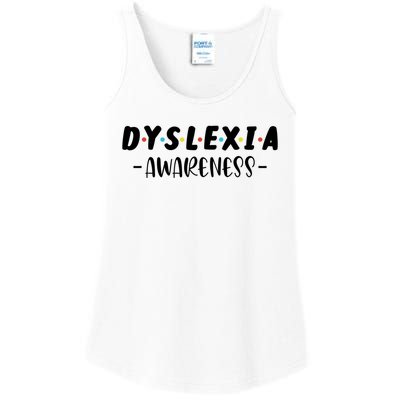 Dyslexia Awareness Celebrate Neurodiversity Support Gift Ladies Essential Tank