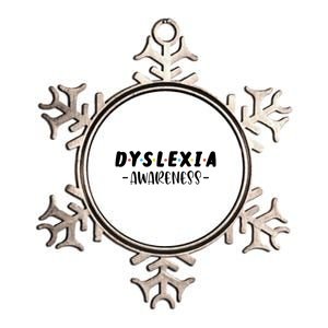 Dyslexia Awareness Celebrate Neurodiversity Support Gift Metallic Star Ornament